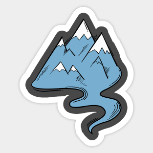 Mountains Art Sticker